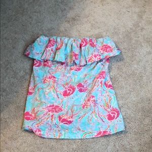 Lilly Pulitzer strapless top